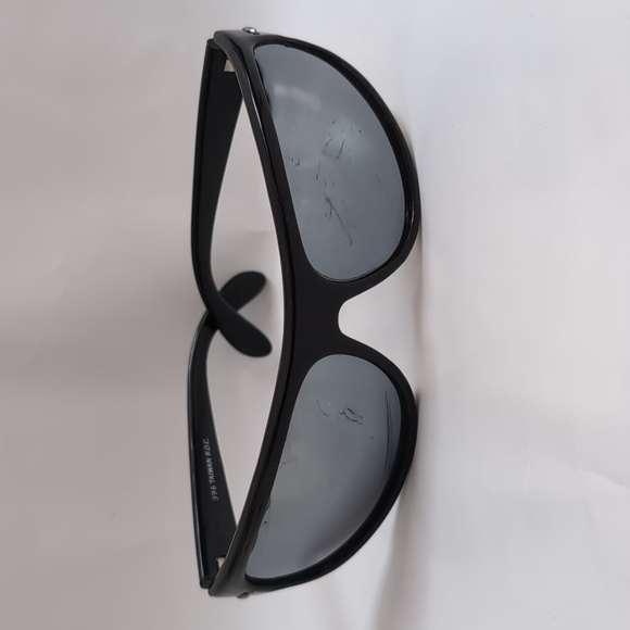 NWOT TruVintage Large Wrap around Biker style dark smoke mirror lens Sunglasses - Picture 3 of 5